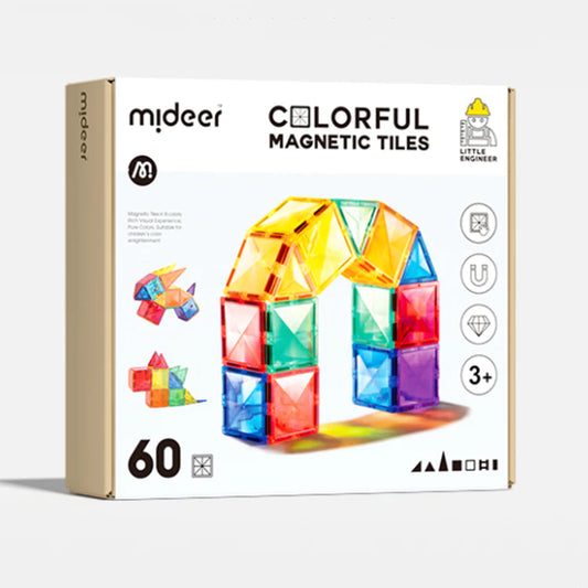 Mideer Colorful Magnetic Tiles 60pcs