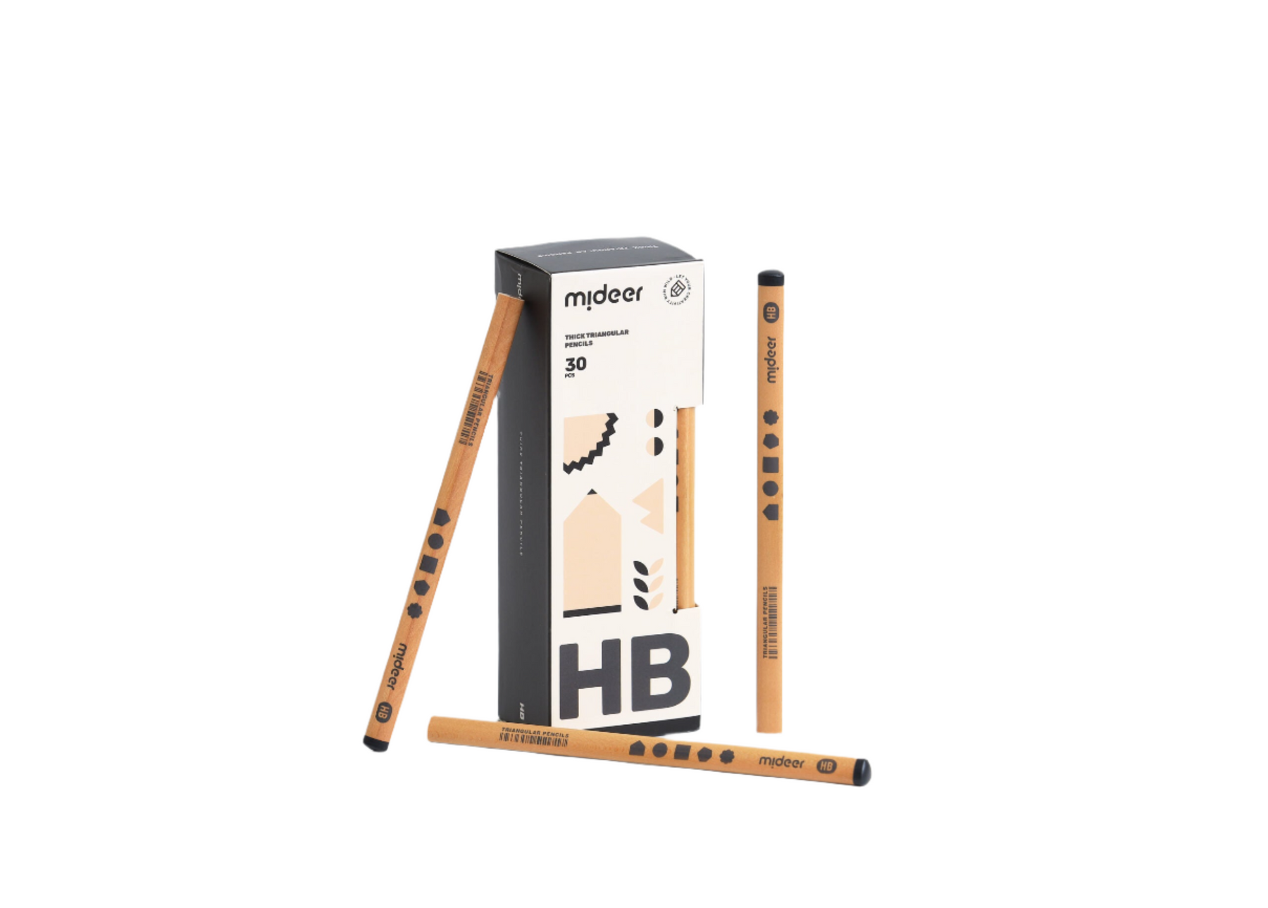 Mideer Thick Triangular Pencils HB - 30pcs Mideer Thick Triangular Pencils HB - 30pcs