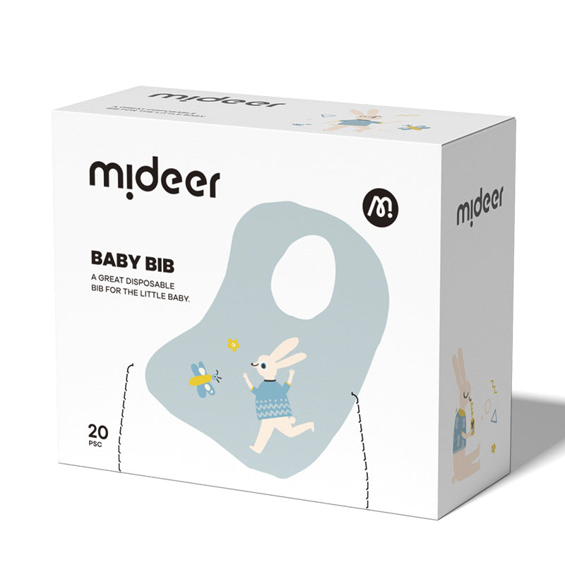 Mideer Disposable Baby Bib – Blue Bunny 20pcs Mideer Disposable Baby Bib – Blue Bunny 20pcs