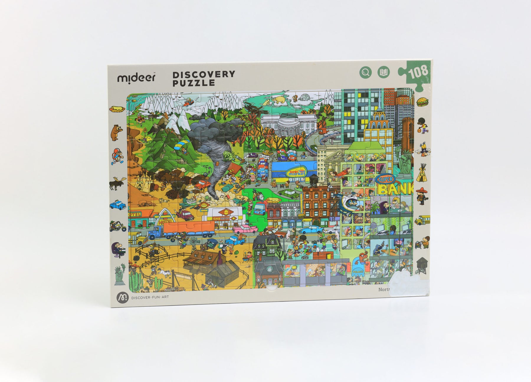 Mideer Discovery Puzzle Big World Small World-North American Mideer Discovery Puzzle Big World Small World-North American