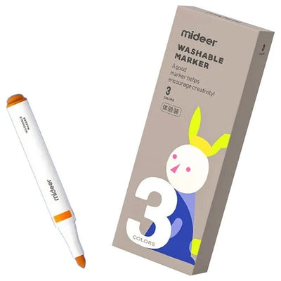 Mideer Washable Fine Tip Markers, 3 Colors | MD4161