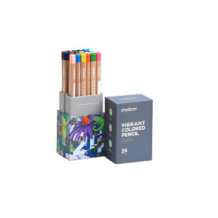 Mideer Vibrant Colored Pencils 24 Colors – Safe for Kids