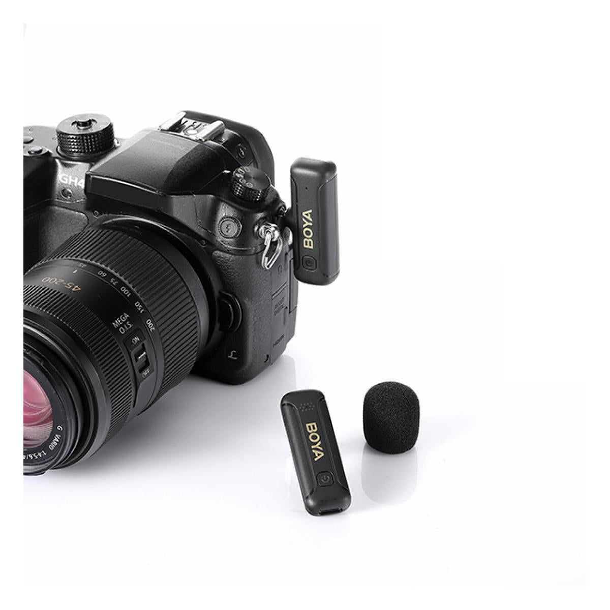 BOYA 2.4GHz AUX 3.5mm Wireless Microphone System (One Mic) - Black BOYA 2.4GHz AUX 3.5mm Wireless Microphone System (One Mic) - Black