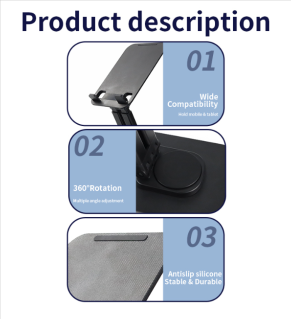Jmary MK-62 Foldable 360° Tablet Stand | Light & Durable Jmary MK-62 Foldable 360° Tablet Stand | Light & Durable