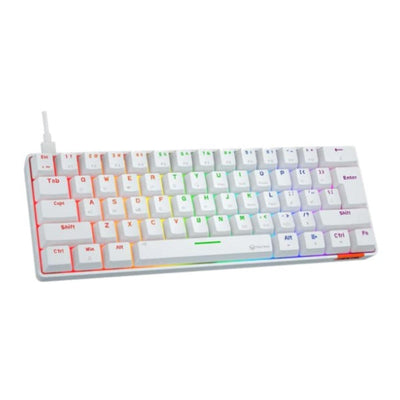 لوحة مفاتيح الألعاب الميكانيكية Meetion Hestia RGB 60% - بيضاء
