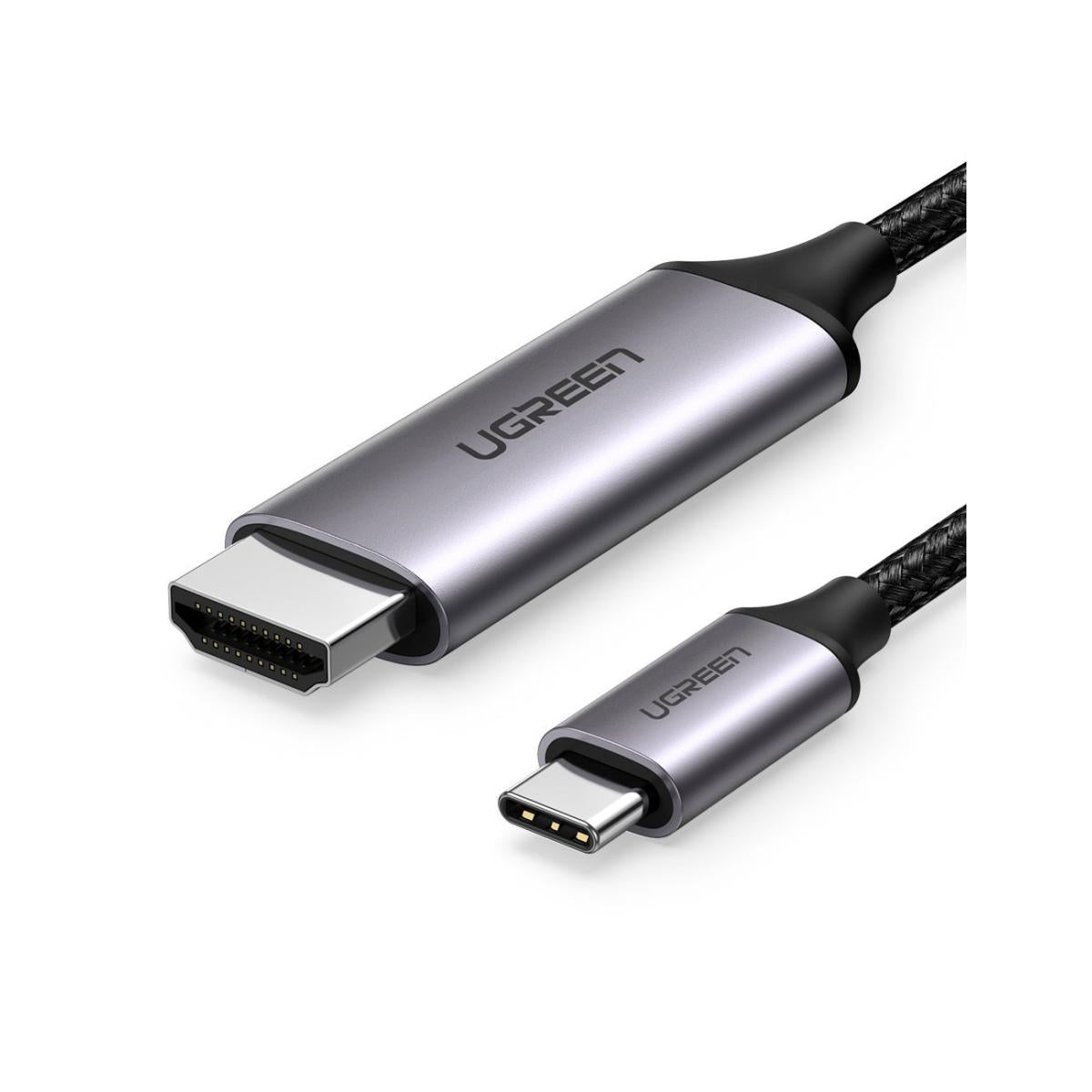 كابل UGREEN USB-C إلى USB-C بطول 1.5م ألومنيوم رمادي
