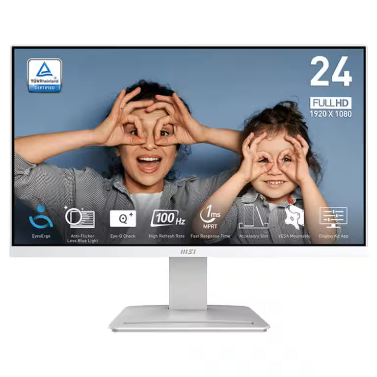 شاشة MSI PRO MP2412W 23.8″ للأعمال – FHD، 100Hz، HDMI/DP