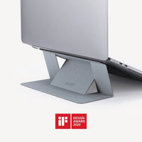 MOFT Adhesive Laptop Stand for Up to 16-Inch Laptops – Silver