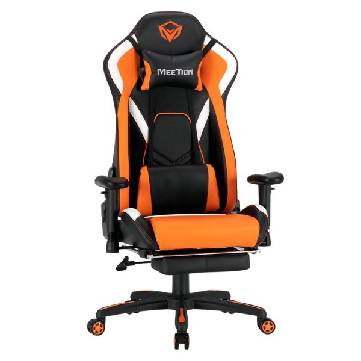 Meetion Leather Reclining Gaming E-Sport Chair with Footrest