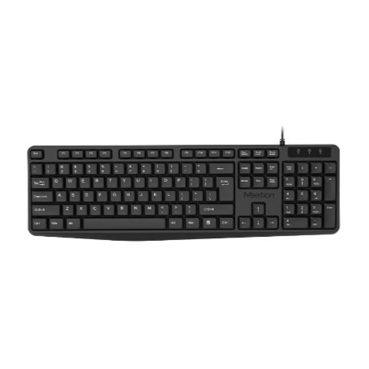 Meetion USB Standrad Corded Keyboard - Black