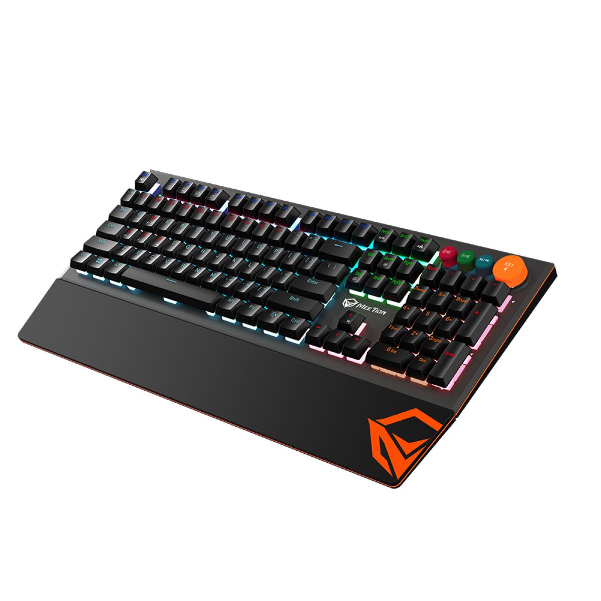 MeeTion Detachable Palmrest RGB Mechanical Gaming Keyboard with Type C Cable