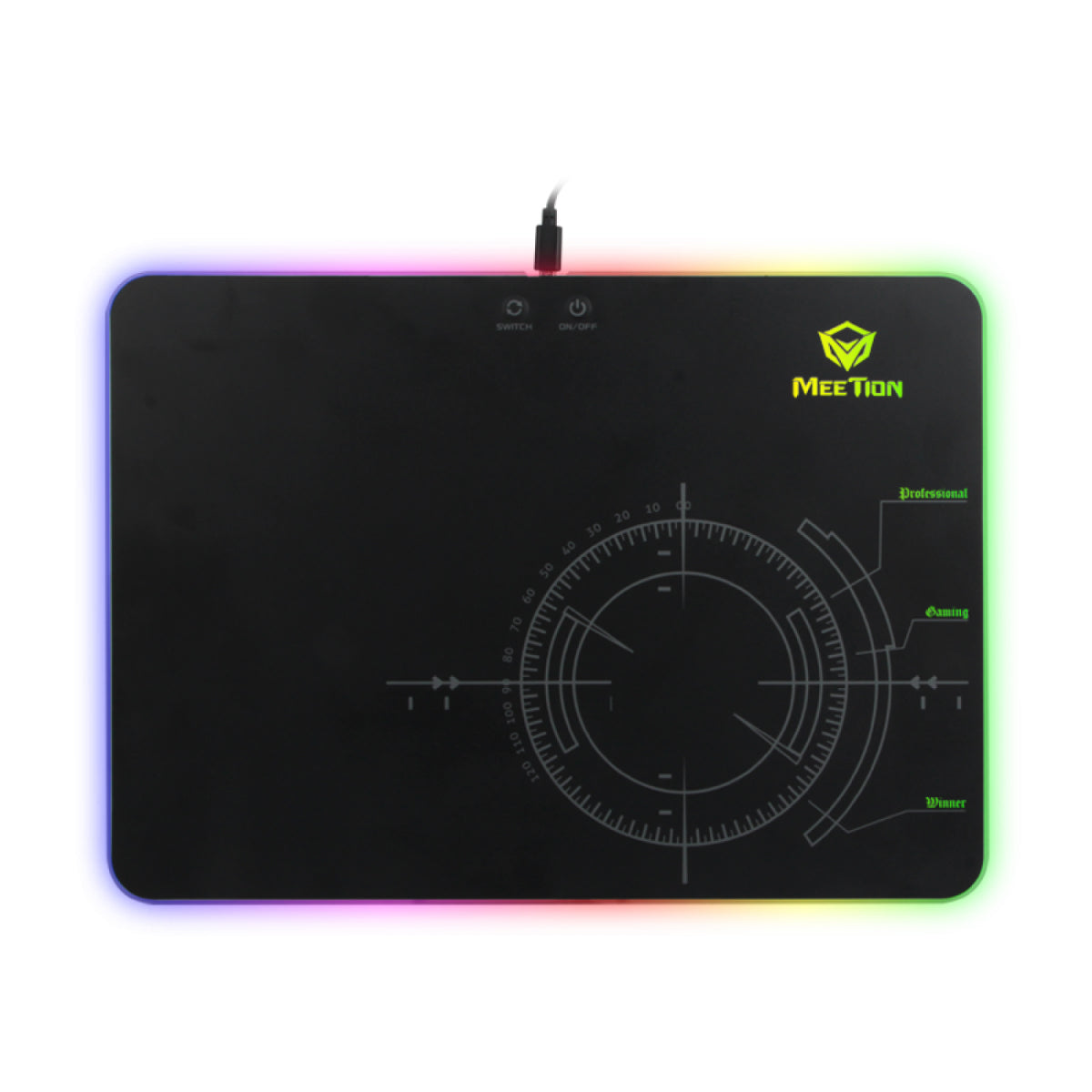 MeeTion Glowing Backlit RGB LED Gaming Mouse Pad
