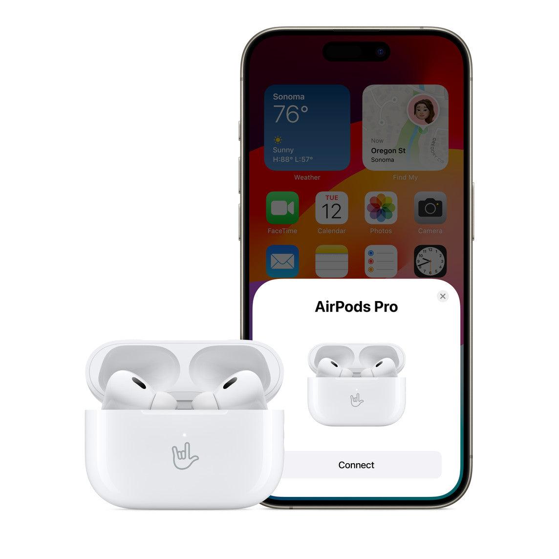 سماعات AirPods Pro (الجيل الثاني) مع علبة شحن MagSafe - USB‑C سماعات AirPods Pro (الجيل الثاني) مع علبة شحن MagSafe - USB‑C