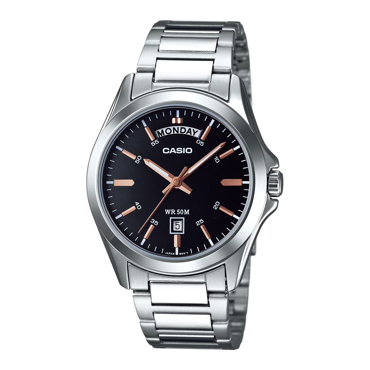 Casio MTP-1370D-1A2 Mineral glass Quartz movement Stainless