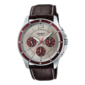 Casio Men Leather Watch MTP-1374L-7A1