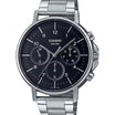 Casio Elegant Multifunction Silver St.Steel Black Dial For Men MTP-E321D-1A