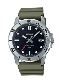 Casio Standard Analog Resin Strap Black Dial Quartz MTP-VD01-3E MTPVD01-3E Men's Watch