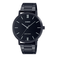 Casio MTP-VT01B-1BUDF Stainless Steel Black Ion Plated , Men Watches