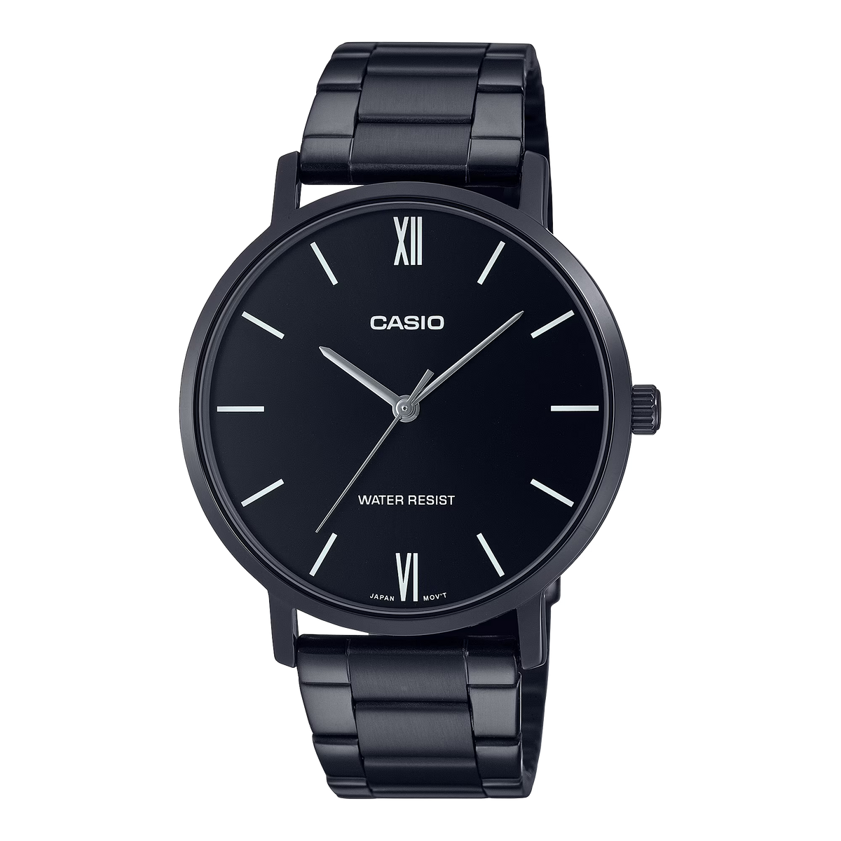 Casio MTP-VT01B-1BUDF Stainless Steel Black Ion Plated , Men Watches