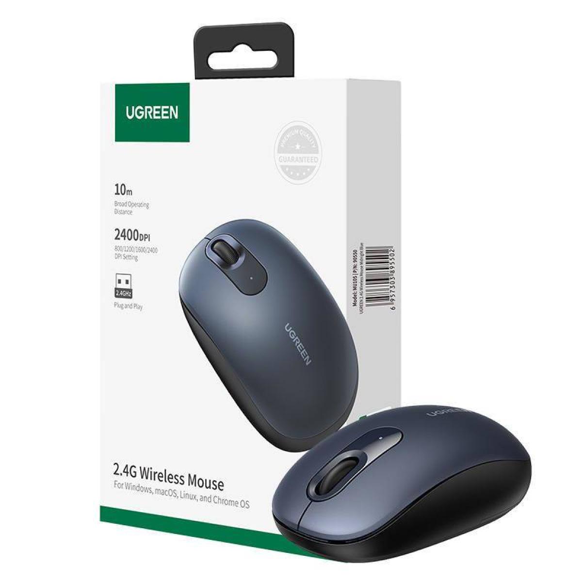UGREEN MU105 Wireless Mouse – 2.4G, 4 DPI Levels, Silent