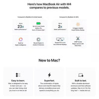 Apple MacBook Air 13″ (Early 2025) – M4 Chip, 16GB RAM, 256GB SSD, 13.6″ Liquid Retina, 18H Battery | Midnight