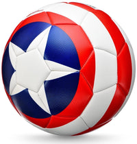 Marvel Captain America Stripes Football - Premium Quality Soccer Ball
