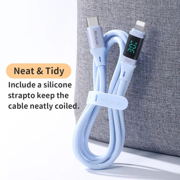 Mcdodo 1.8M USB C to Lightning PD Cable Fast Charging HD Mcdodo 1.8M USB C to Lightning PD Cable Fast Charging HD