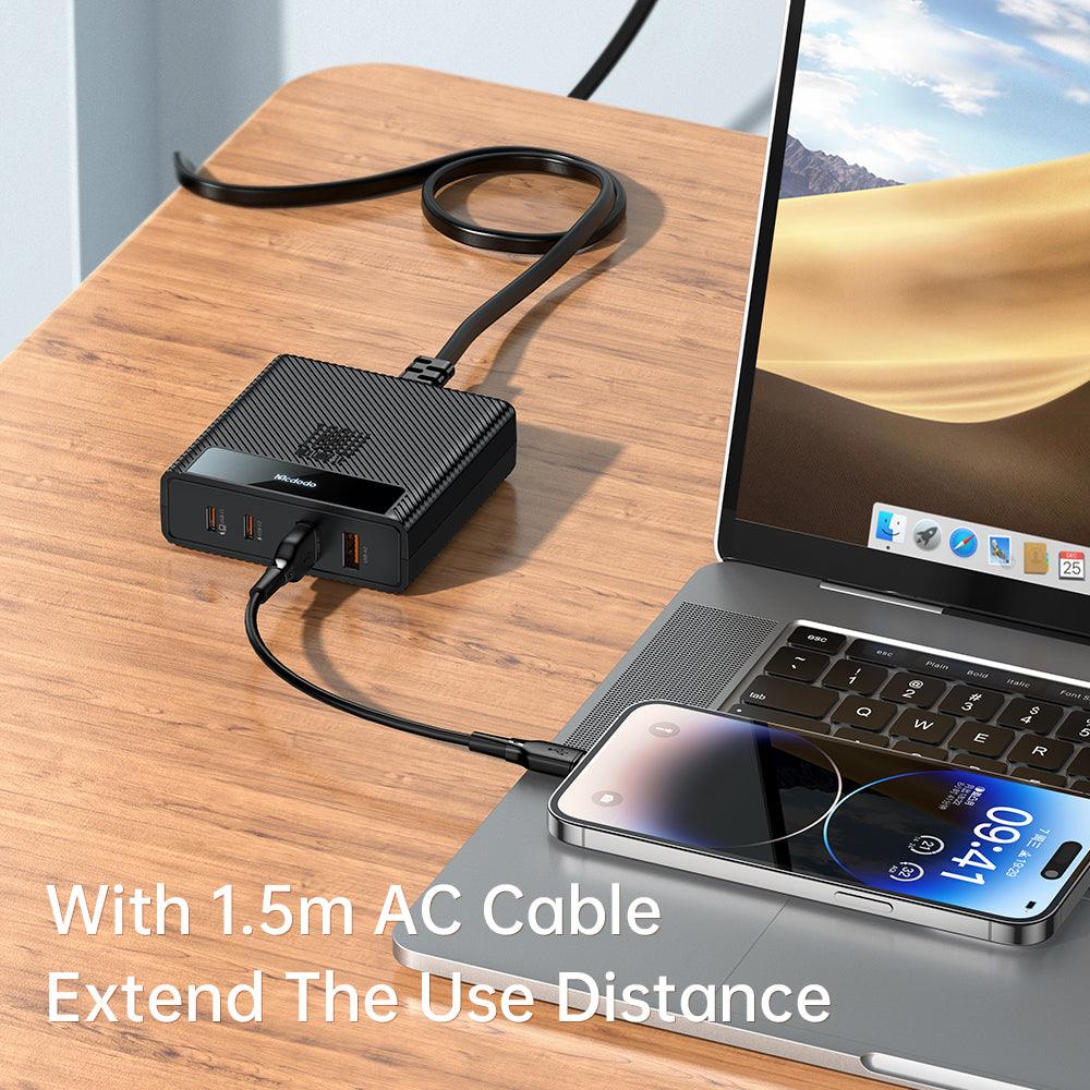 Mcdodo 100W PD Fast Charger with Type C Cable Quick Charging - Black Mcdodo 100W PD Fast Charger with Type C Cable Quick Charging - Black