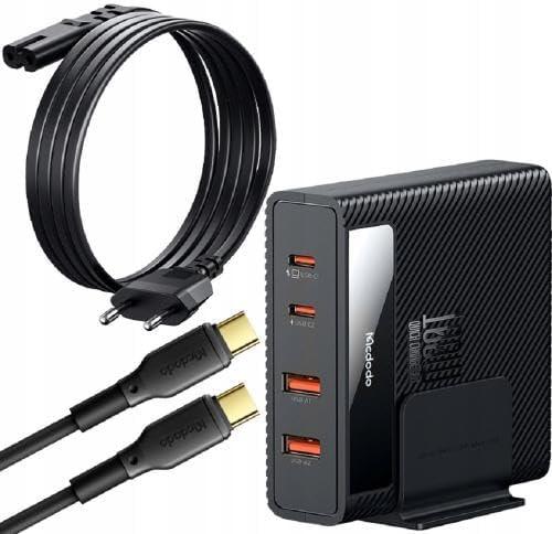 Mcdodo 100W PD Fast Charger with Type C Cable Quick Charging - Black Mcdodo 100W PD Fast Charger with Type C Cable Quick Charging - Black