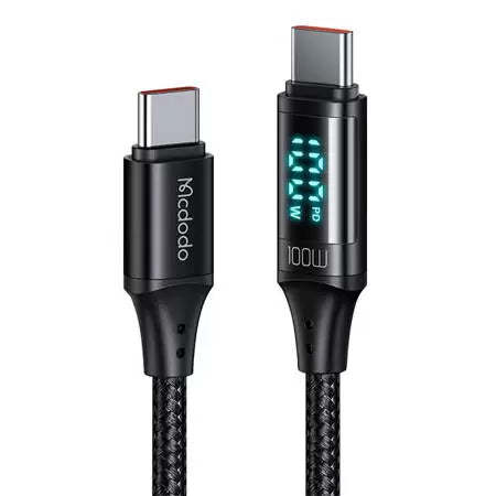 Mcdodo 100W Type C to Type C Cable 1.2m Fast Charging - Black Mcdodo 100W Type C to Type C Cable 1.2m Fast Charging - Black