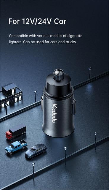 Mcdodo 107W Five Ports Digital Display Car Charger -Metallic gray Mcdodo 107W Five Ports Digital Display Car Charger -Metallic gray