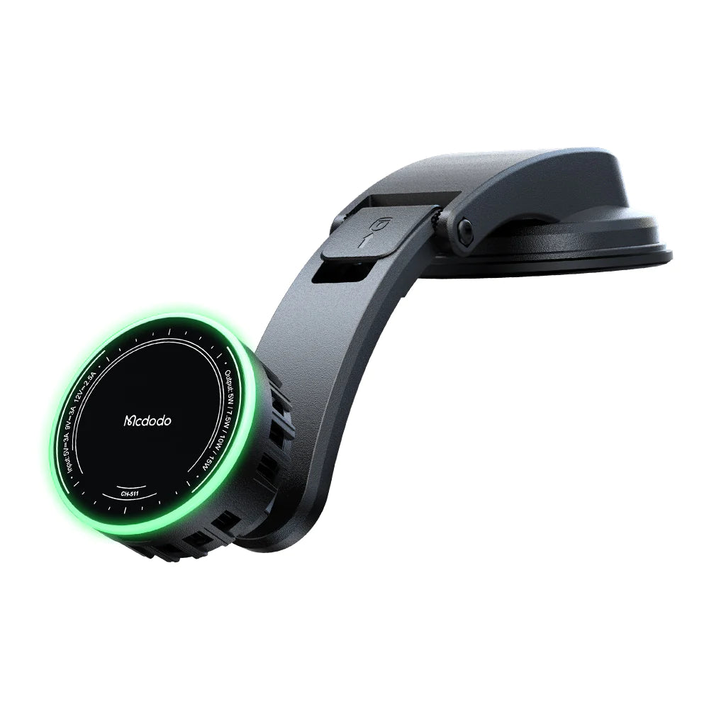 Mcdodo 15W Magnetic Wireless Car Charger with Cooling Fan - Black