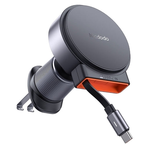Mcdodo 15W Magnetic Wireless Car Charger with Retractable Cable - Black Mcdodo 15W Magnetic Wireless Car Charger with Retractable Cable - Black