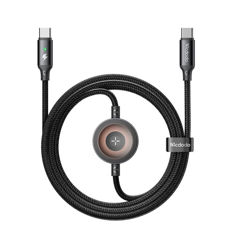 Mcdodo 2 in 1 60W Type C to Lightning & Apple Watch Charger - Black
