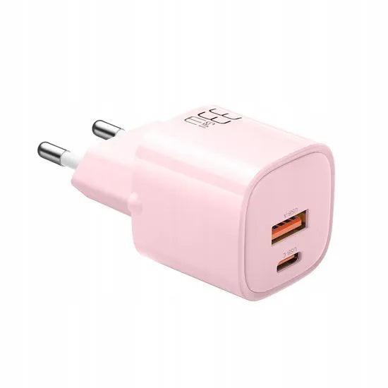 Mcdodo 33W GaN Fast Charger EU Plug USB-C + USB-A-Pink