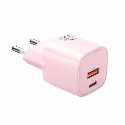 Mcdodo 33W GaN Fast Charger EU Plug USB-C + USB-A-Pink