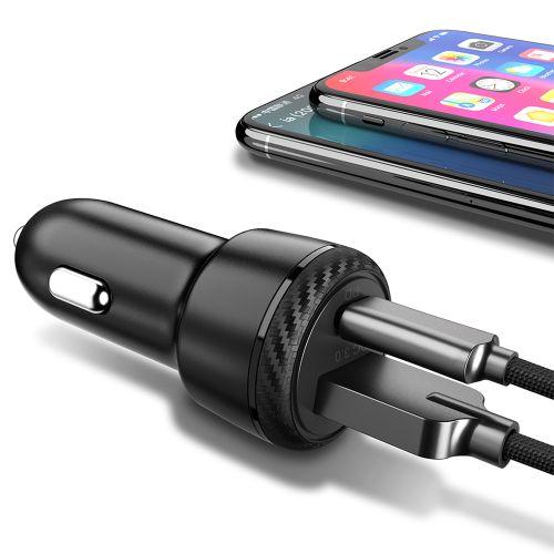 Mcdodo 38W PD & QC3.0 Fast Car Charger Quick & Efficient - Black Mcdodo 38W PD & QC3.0 Fast Car Charger Quick & Efficient - Black