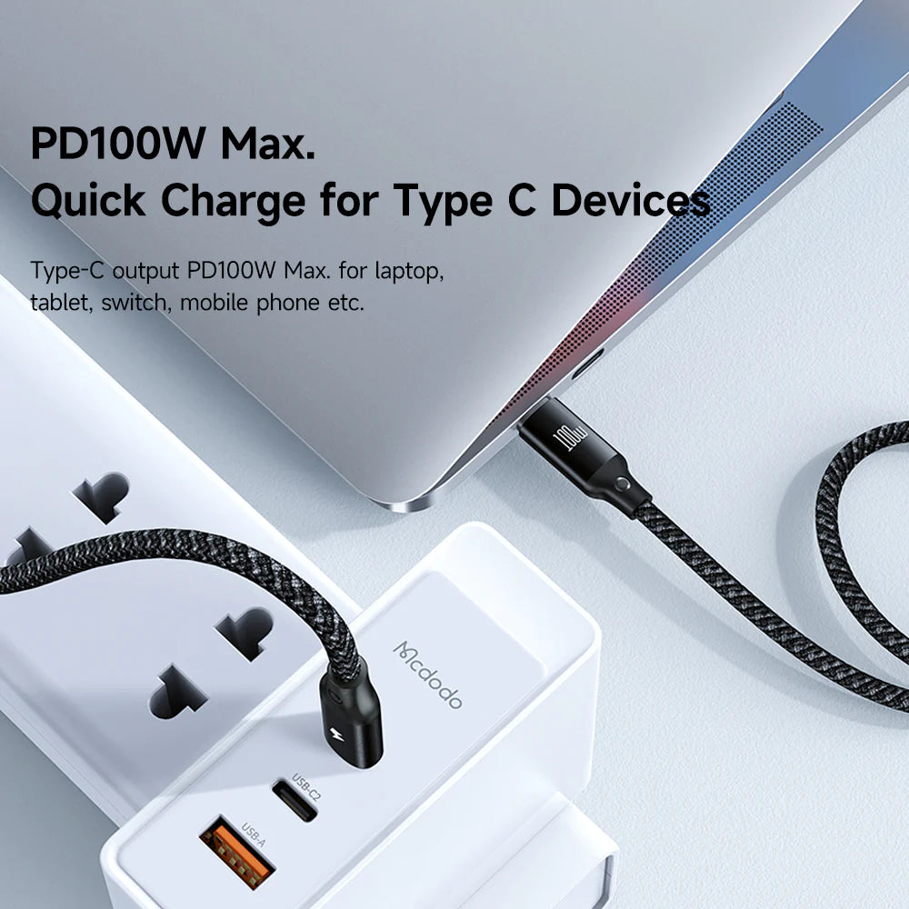 Mcdodo 3 in 1 Wireless Charging Cable Fast & Easy Charging - Black