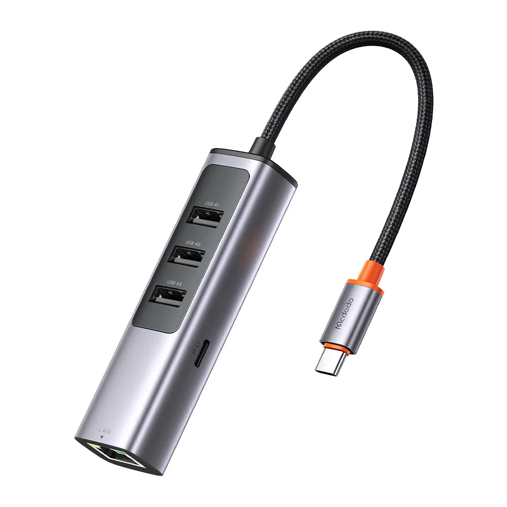 Mcdodo 5 in 1 100W USB C Hub with 3 USB Ports & LAN Port