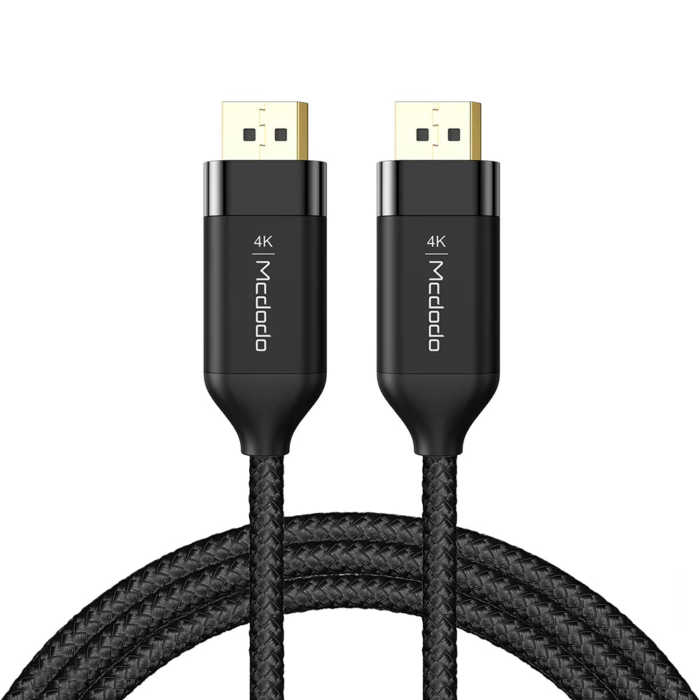 Mcdodo DP to DP Cable 4K HDR High Definition 2m Ultra Clear - Black Mcdodo DP to DP Cable 4K HDR High Definition 2m Ultra Clear - Black