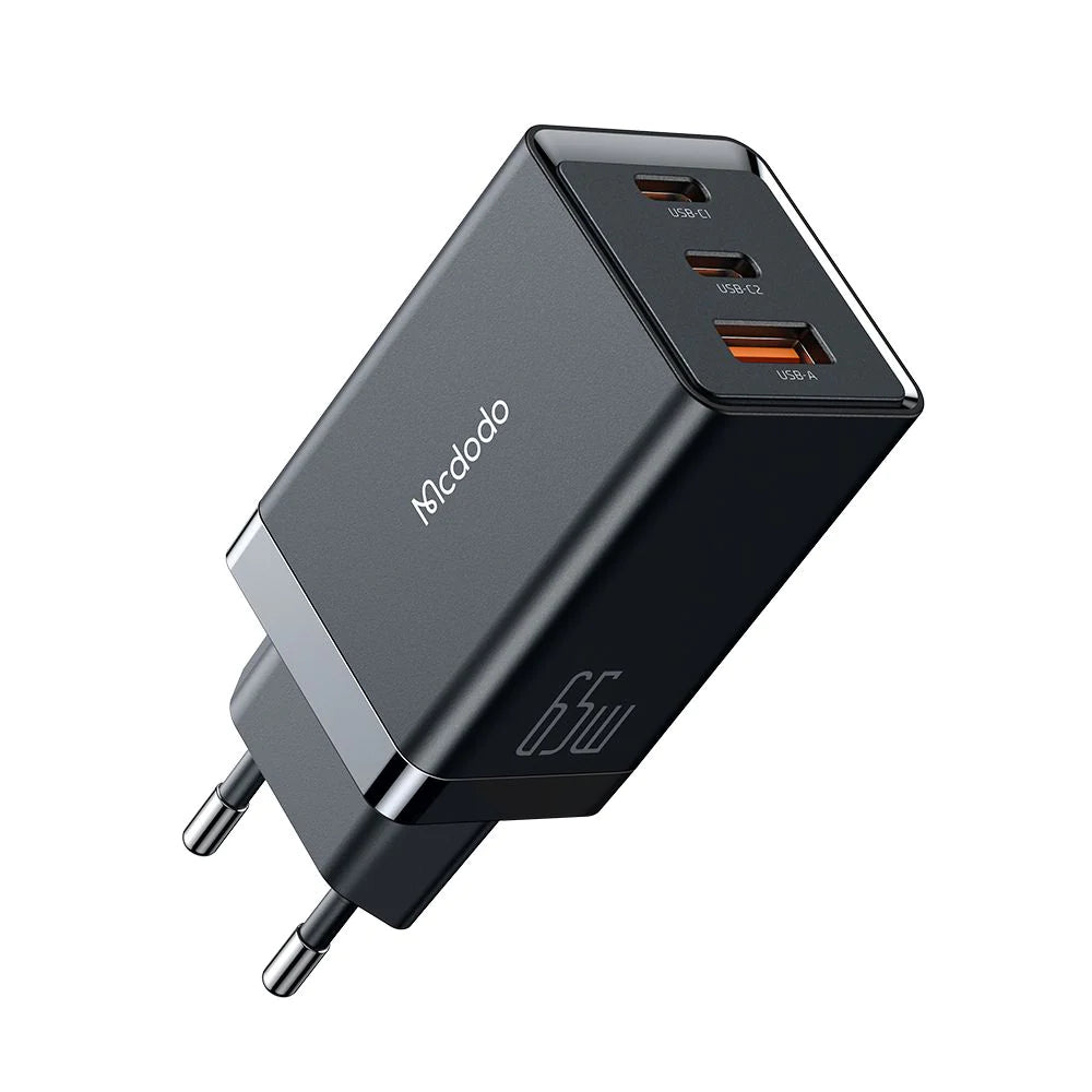 Mcdodo GaN 5 Mini 65W Fast Charger & C to C Cable - Black Mcdodo GaN 5 Mini 65W Fast Charger & C to C Cable - Black