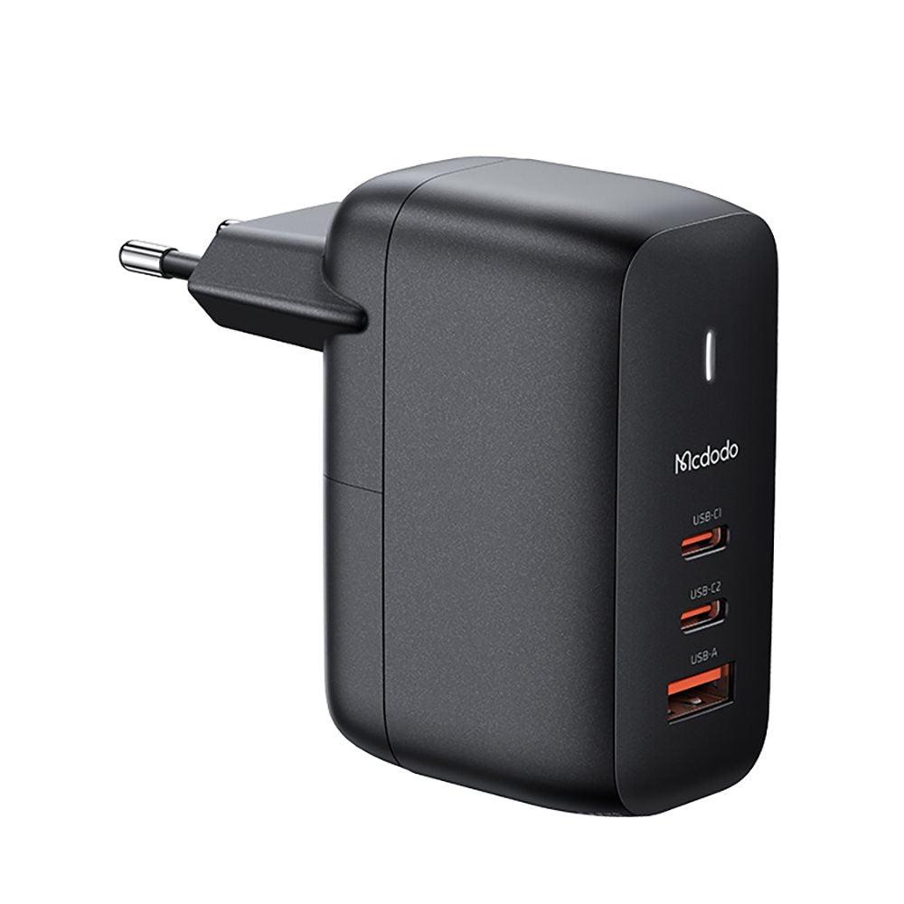Mcdodo GaN 65W Multi Port Fast Charger Charge 3 Devices Fast - Black