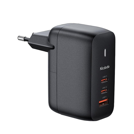 Mcdodo GaN 65W Multi Port Fast Charger Charge 3 Devices Fast - Black
