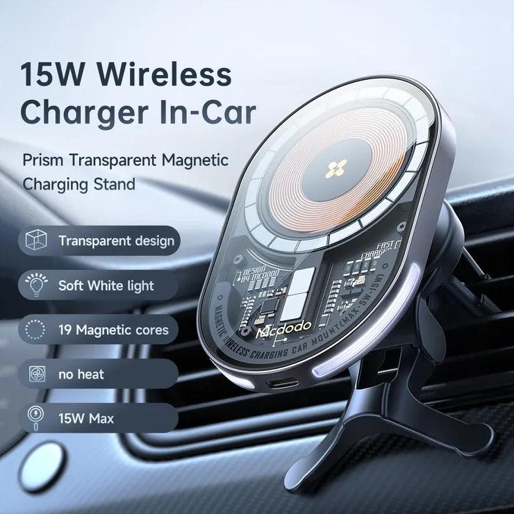 Mcdodo Infrared Wireless Car Charger Mount 15W - Black Mcdodo Infrared Wireless Car Charger Mount 15W - Black