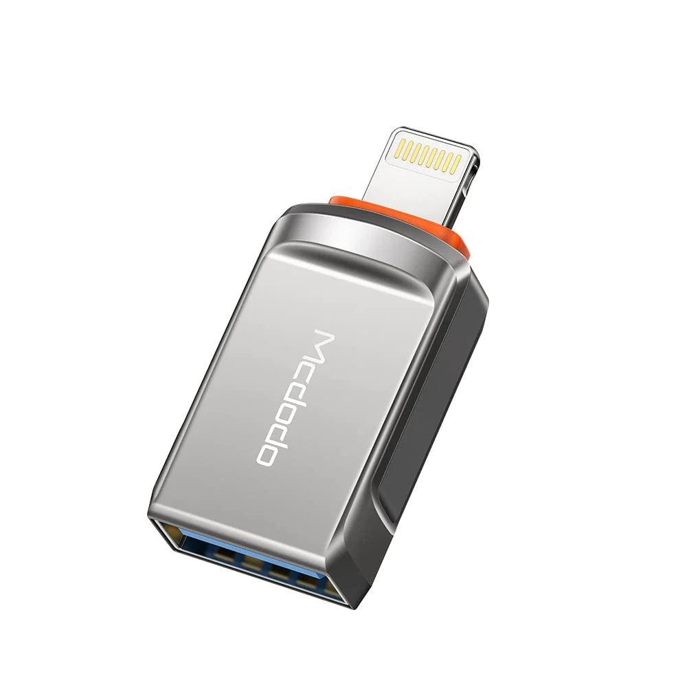 Mcdodo OTG USB A 3.0 to Lightning Adapter Fast Performance - Grey
