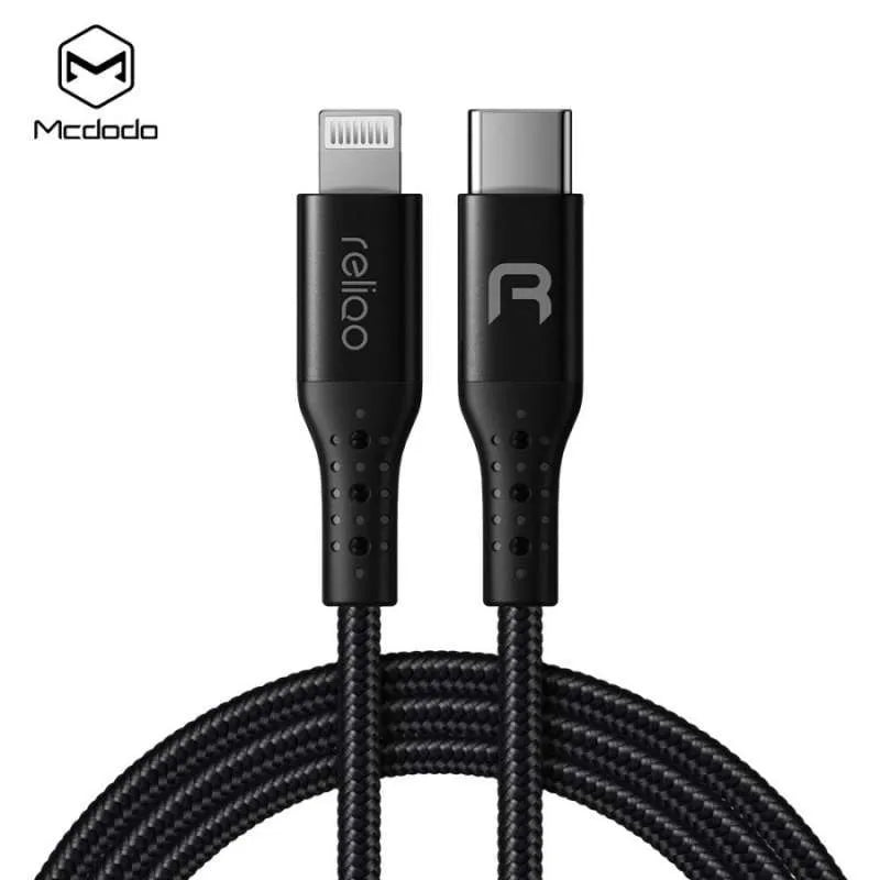 Mcdodo Reliqo 2m Type C to Lightning Cable - Black Mcdodo Reliqo 2m Type C to Lightning Cable - Black