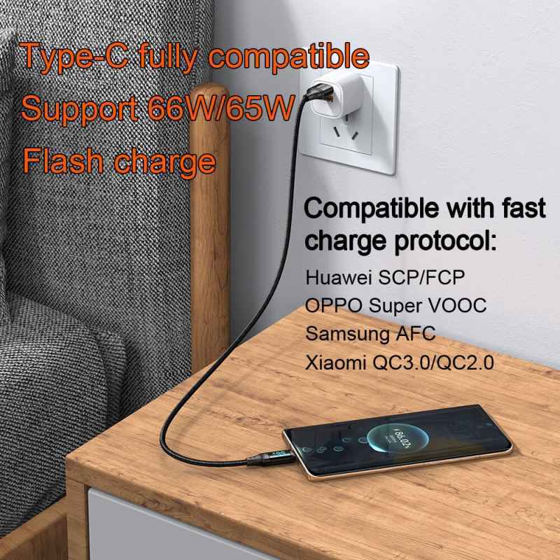 Mcdodo Type C Fast Charging Cable with Digital Display 1.2m - Black
