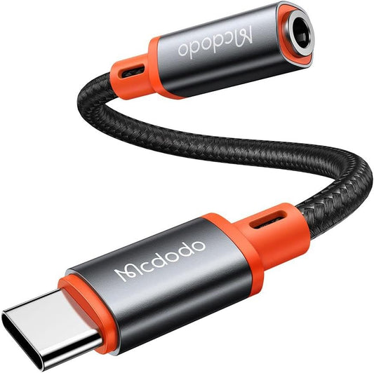 Mcdodo Type C to 3.5mm AUX Adapter with Hi-Fi Sound - Black