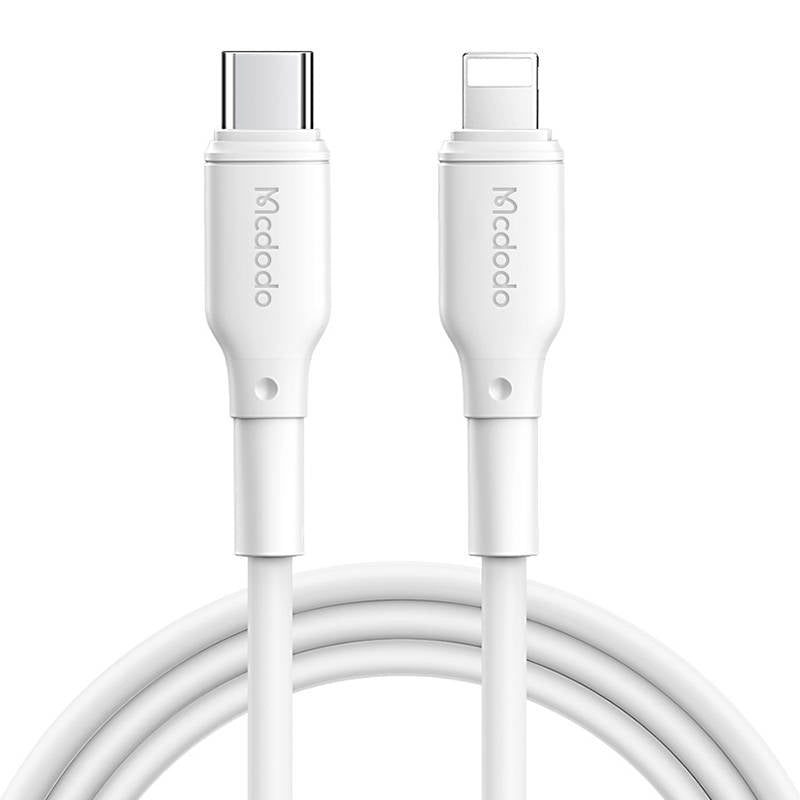 Mcdodo USB C to Lightning Cable 1.2m Fast Charging - White Mcdodo USB C to Lightning Cable 1.2m Fast Charging - White