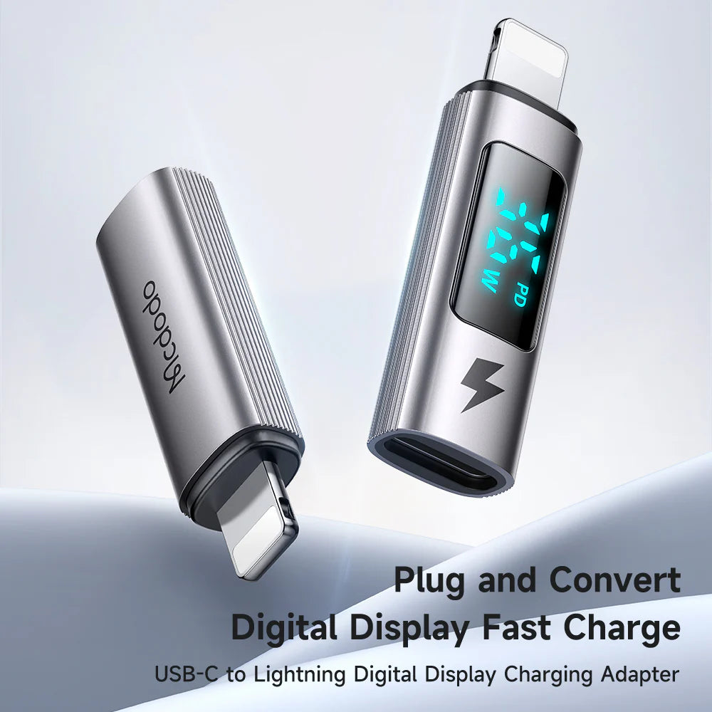 Mcdodo USB C to Lightning PD 36W Cable with Power Display - Black Mcdodo USB C to Lightning PD 36W Cable with Power Display - Black